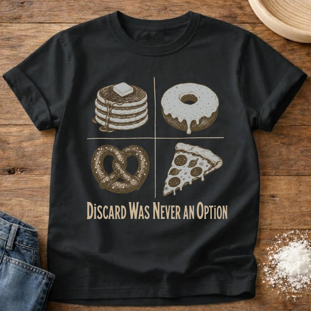 Knead More Fun Discard Was Never an Option Dark sourdough t-shirt in Black