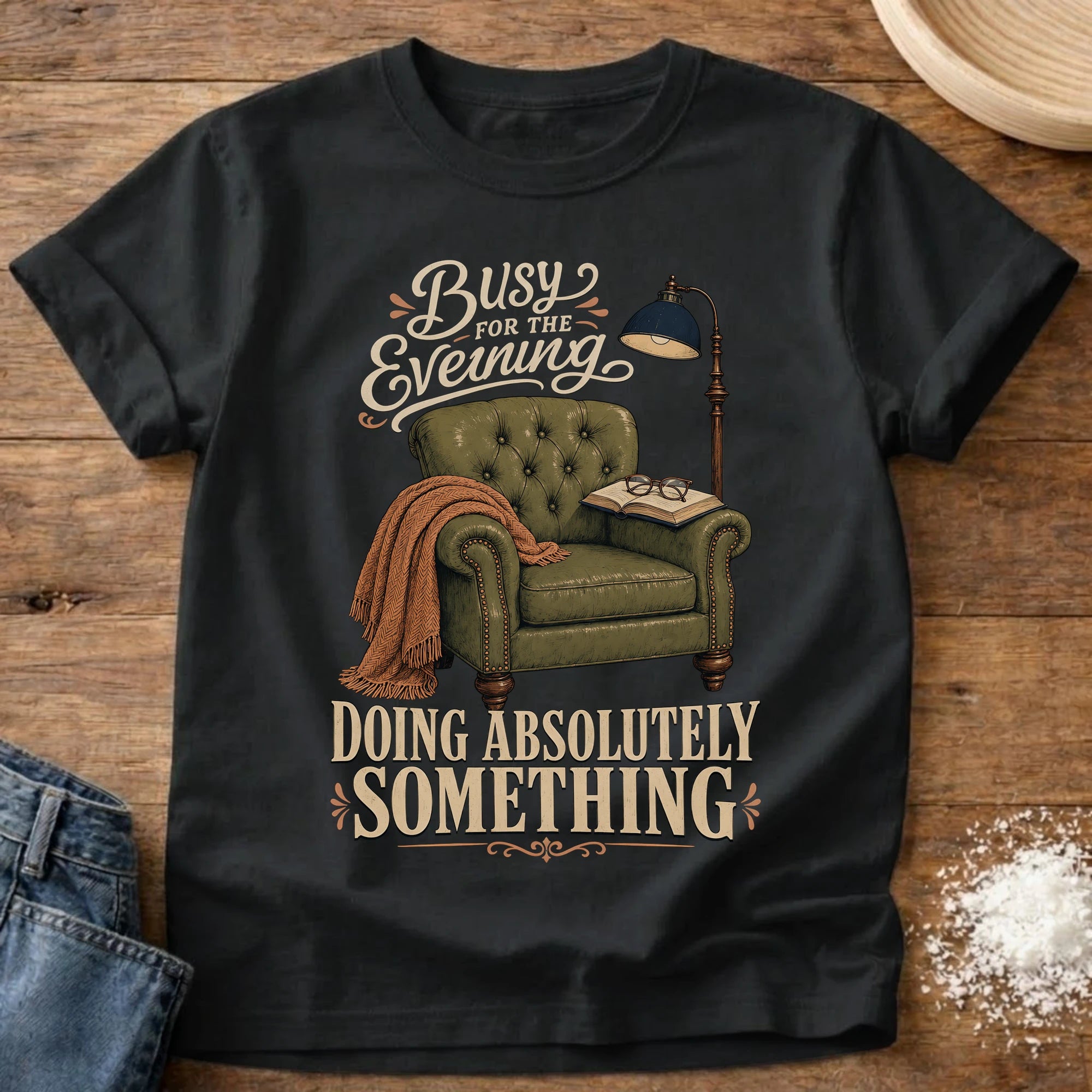 Knead More Fun Doing Absolutely Something homebody t-shirt in Black