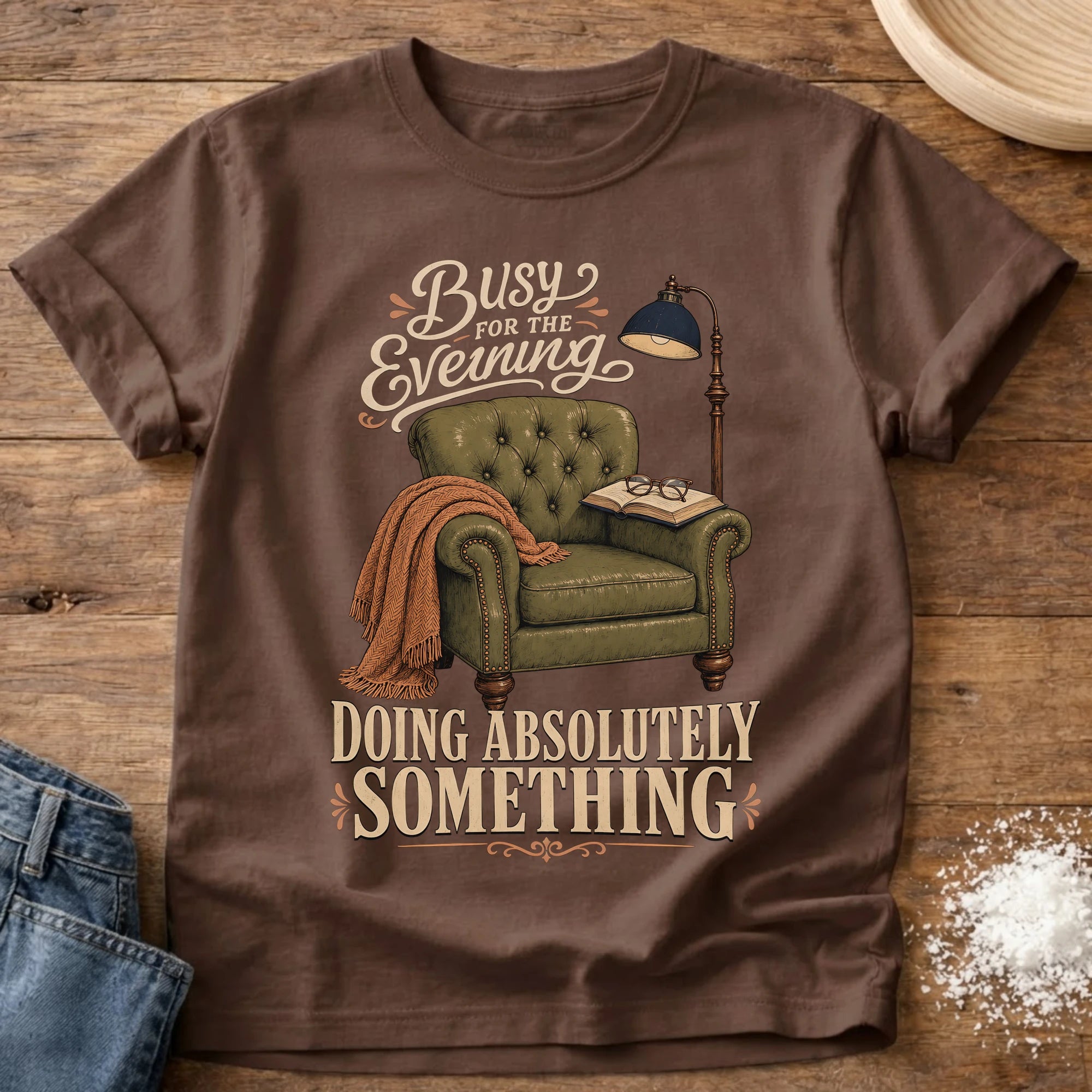Knead More Fun Doing Absolutely Something homebody t-shirt in Espresso