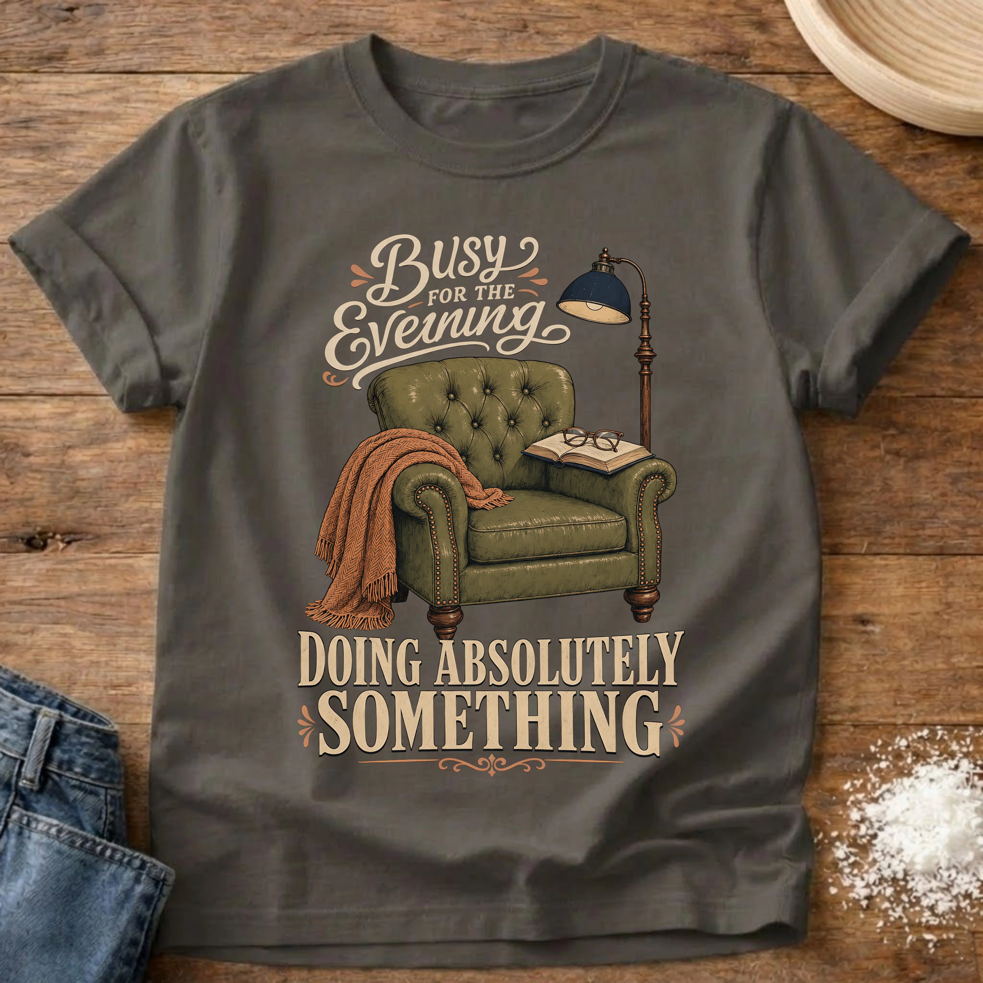 Knead More Fun Doing Absolutely Something homebody t-shirt in Pepper