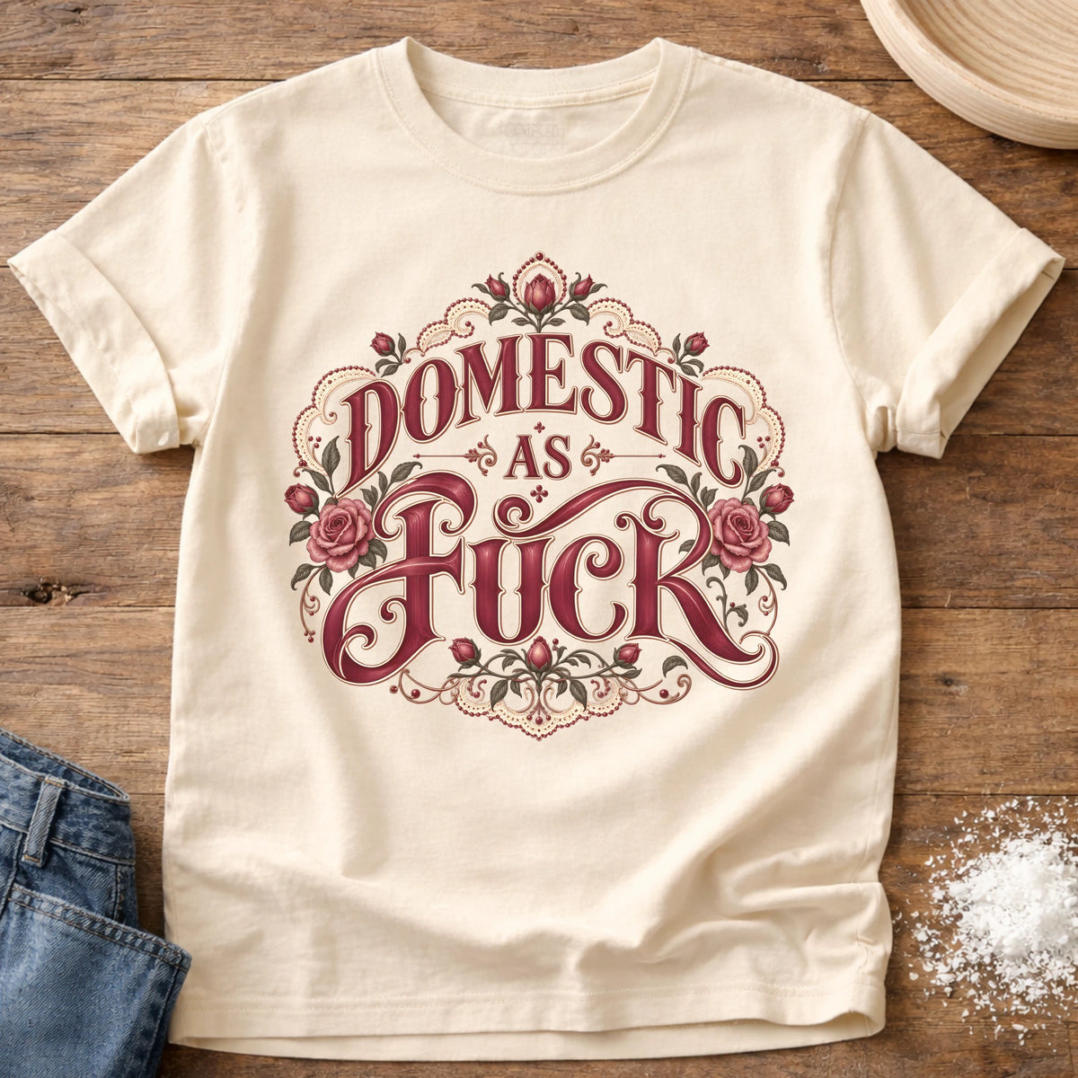Knead More Fun Domestic Af t-shirt in Ivory