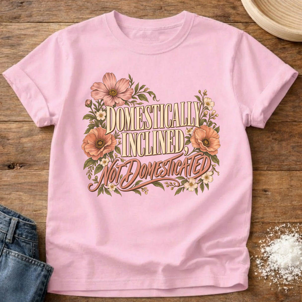 Knead More Fun Domestically Inclined grannycore t-shirt in Blossom