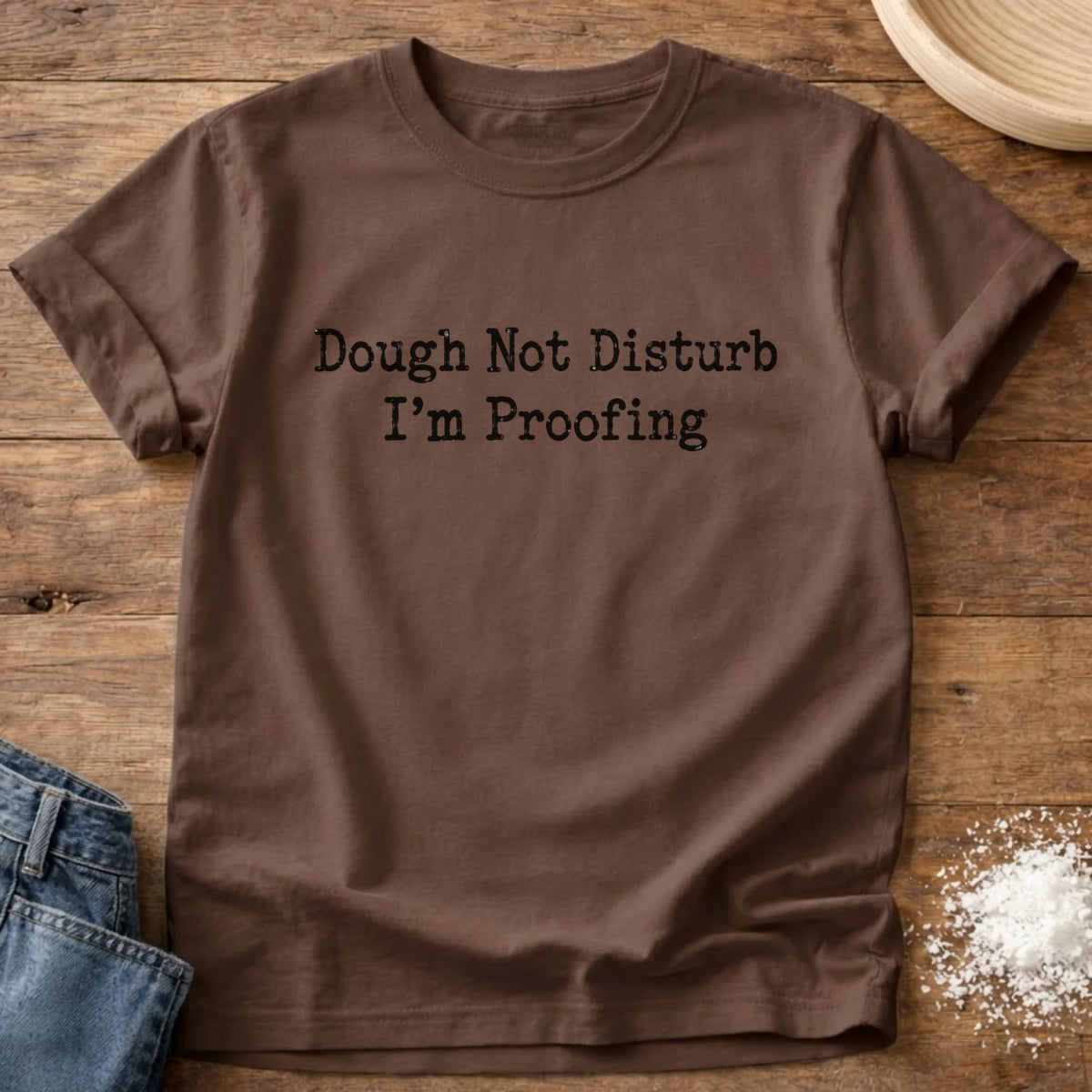 Knead More Fun Dough Not Disturb graphic t-shirt in Espresso
