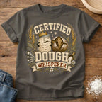 Knead More Fun Dough Whisperer sourdough t-shirt in Pepper
