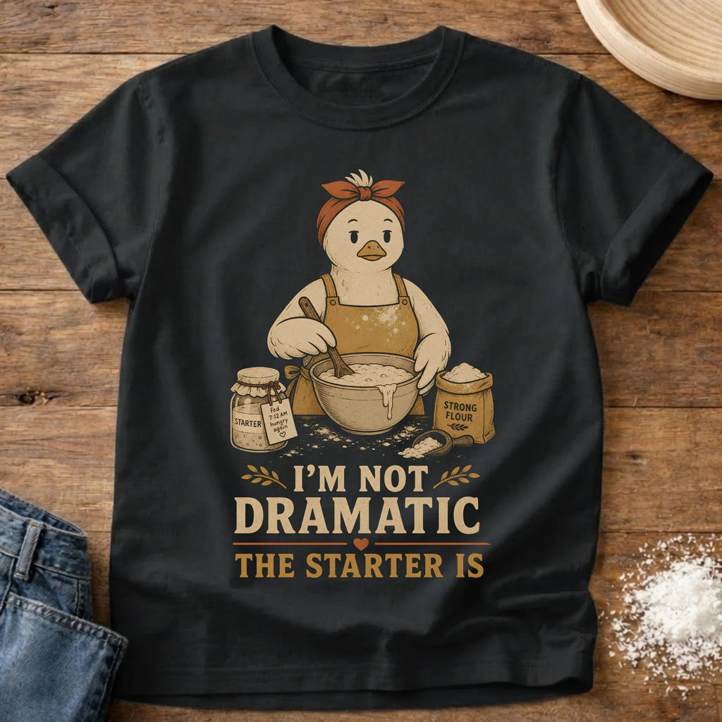 Knead More Fun Dramatic Starter Goose t-shirt in Black