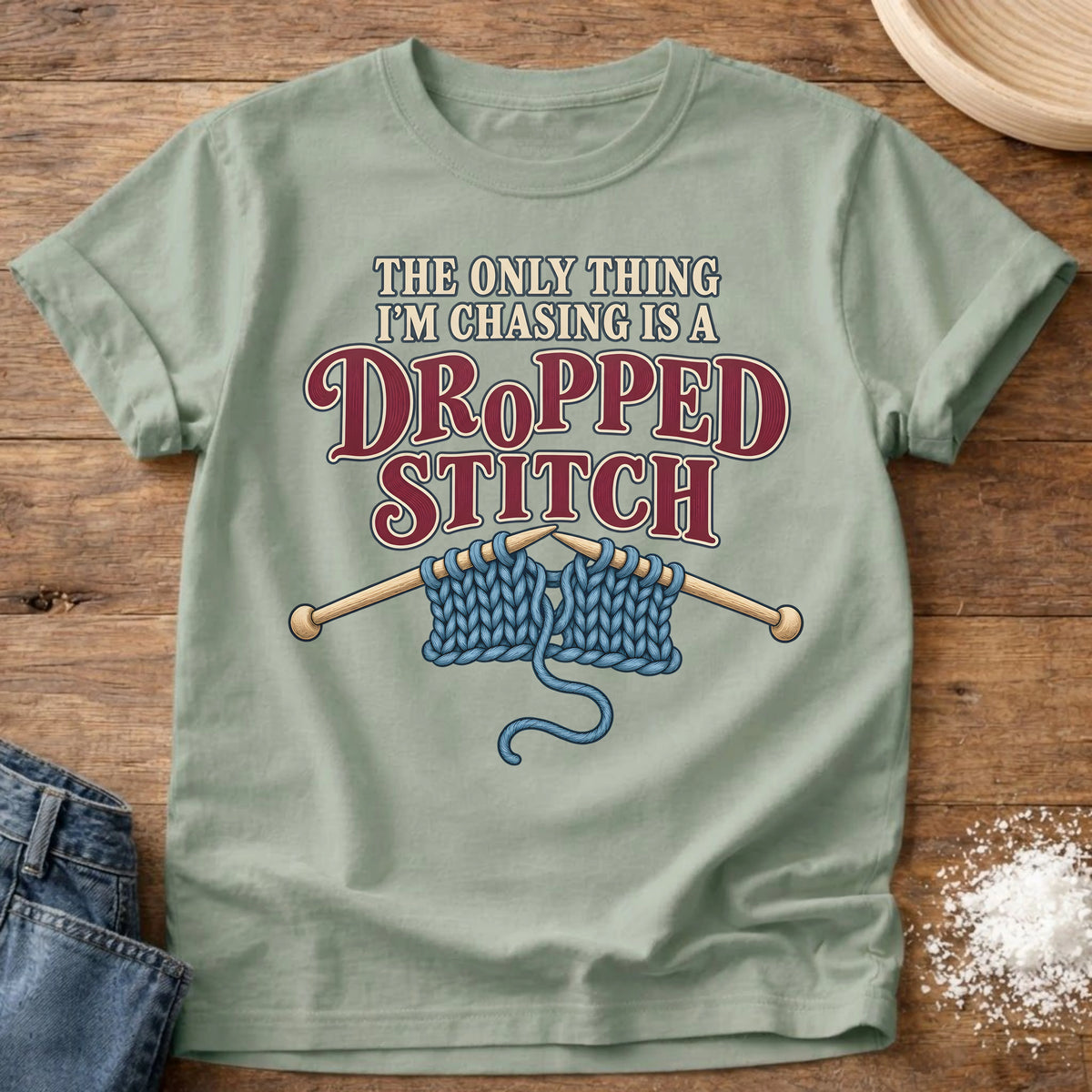 Knead More Fun Dropped Stitch t-shirt in Bay