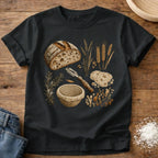 Knead More Fun Elements of a Good Loaf sourdough t-shirt in Black