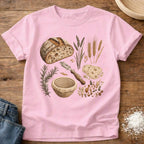 Knead More Fun Elements of a Good Loaf sourdough t-shirt in Blossom