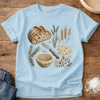 Knead More Fun Elements of a Good Loaf sourdough t-shirt in Chambray