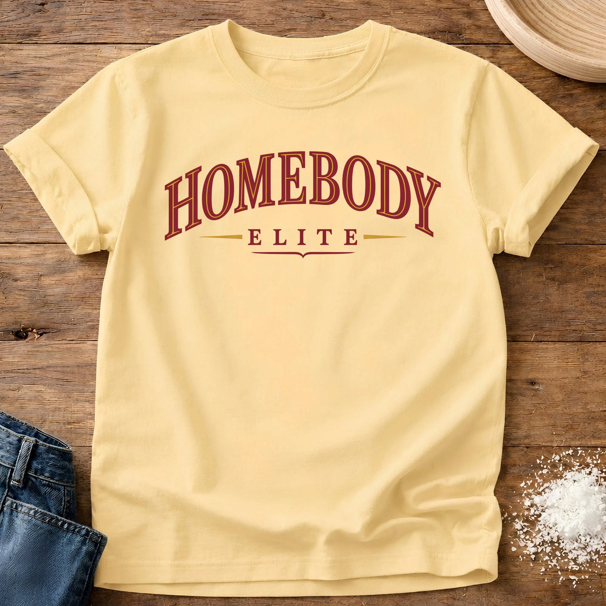 Knead More Fun Elite Homebody t-shirt in Butter
