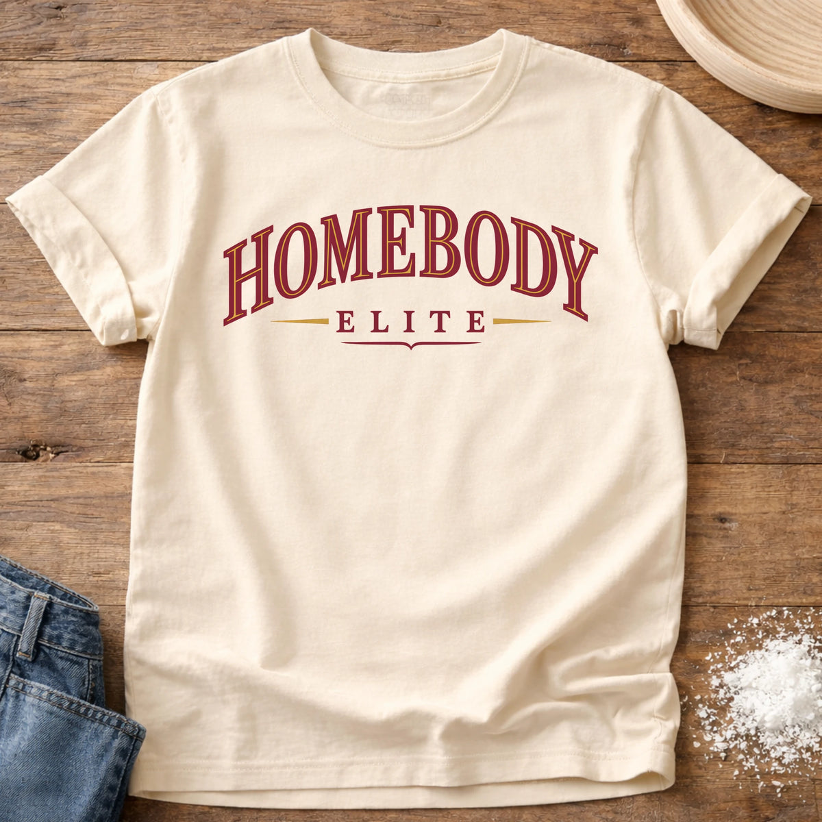 Knead More Fun Elite Homebody t-shirt in Ivory