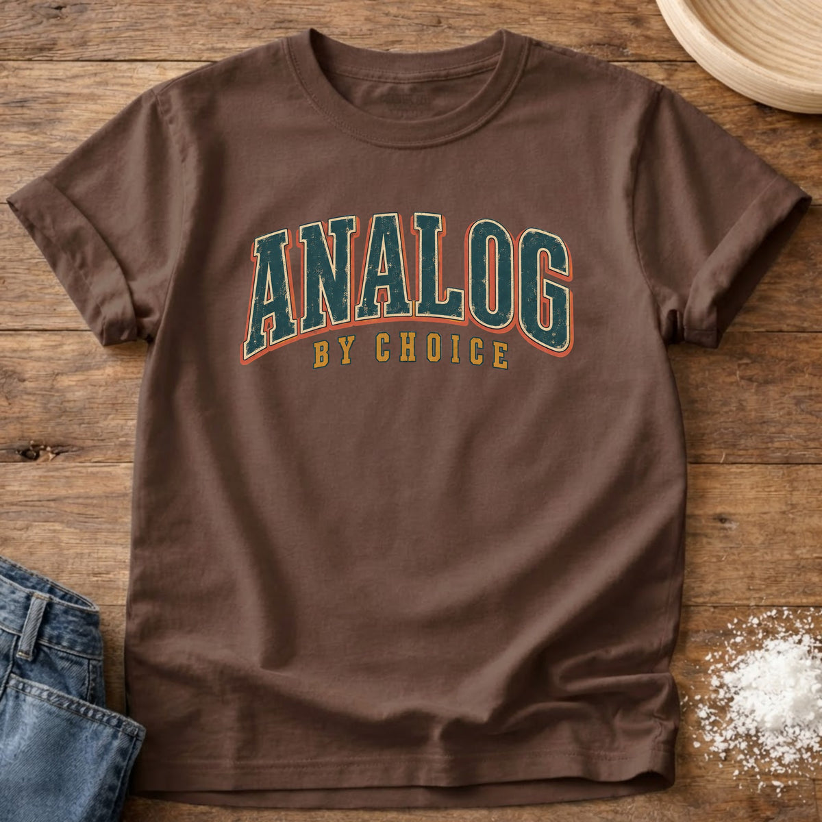 Knead More Fun Analog By Choice graphic t-shirt in Espresso