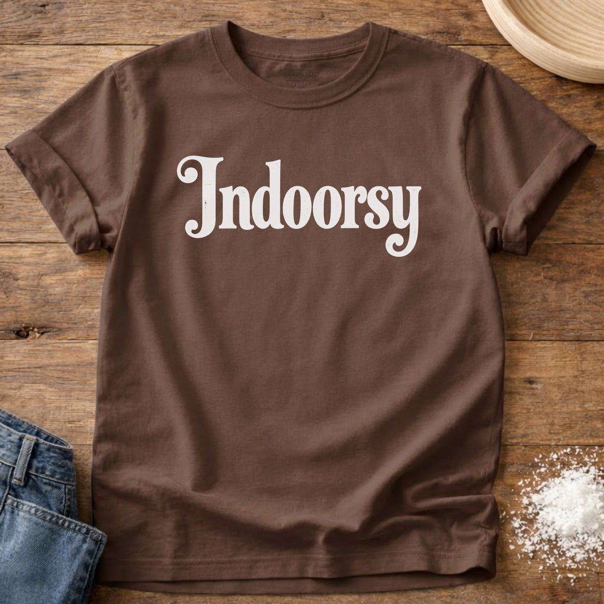 Knead More Fun Indoorsy graphic t-shirt in Espresso