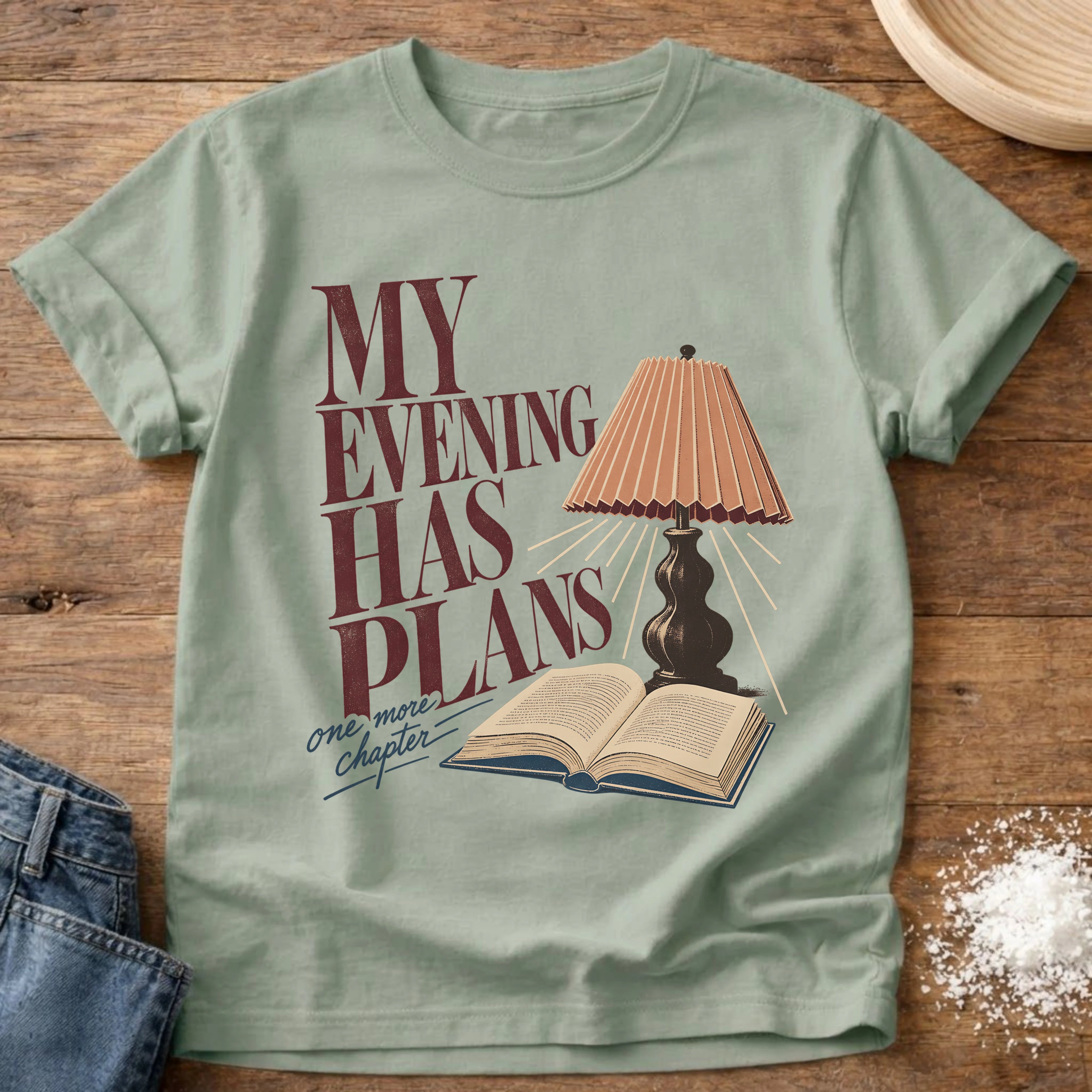 Knead More Fun evening has plans bookish t-shirt in Bay