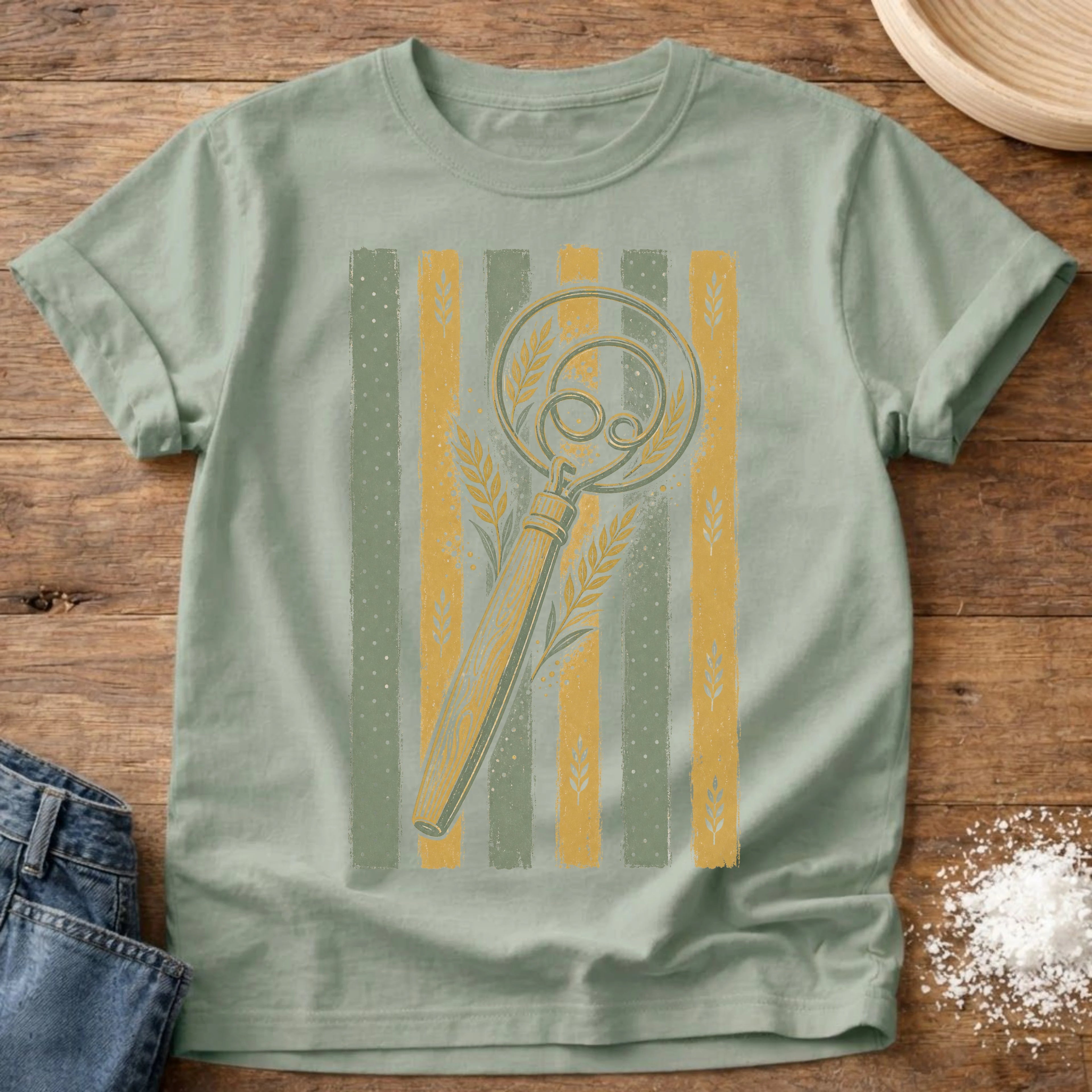 Knead More Fun Fall Dough Whisk t-shirt in Bay