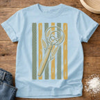 Knead More Fun Fall Dough Whisk t-shirt in Chambray