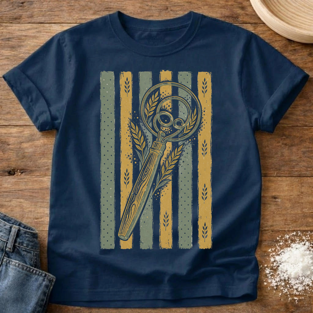 Knead More Fun Fall Dough Whisk t-shirt in Navy
