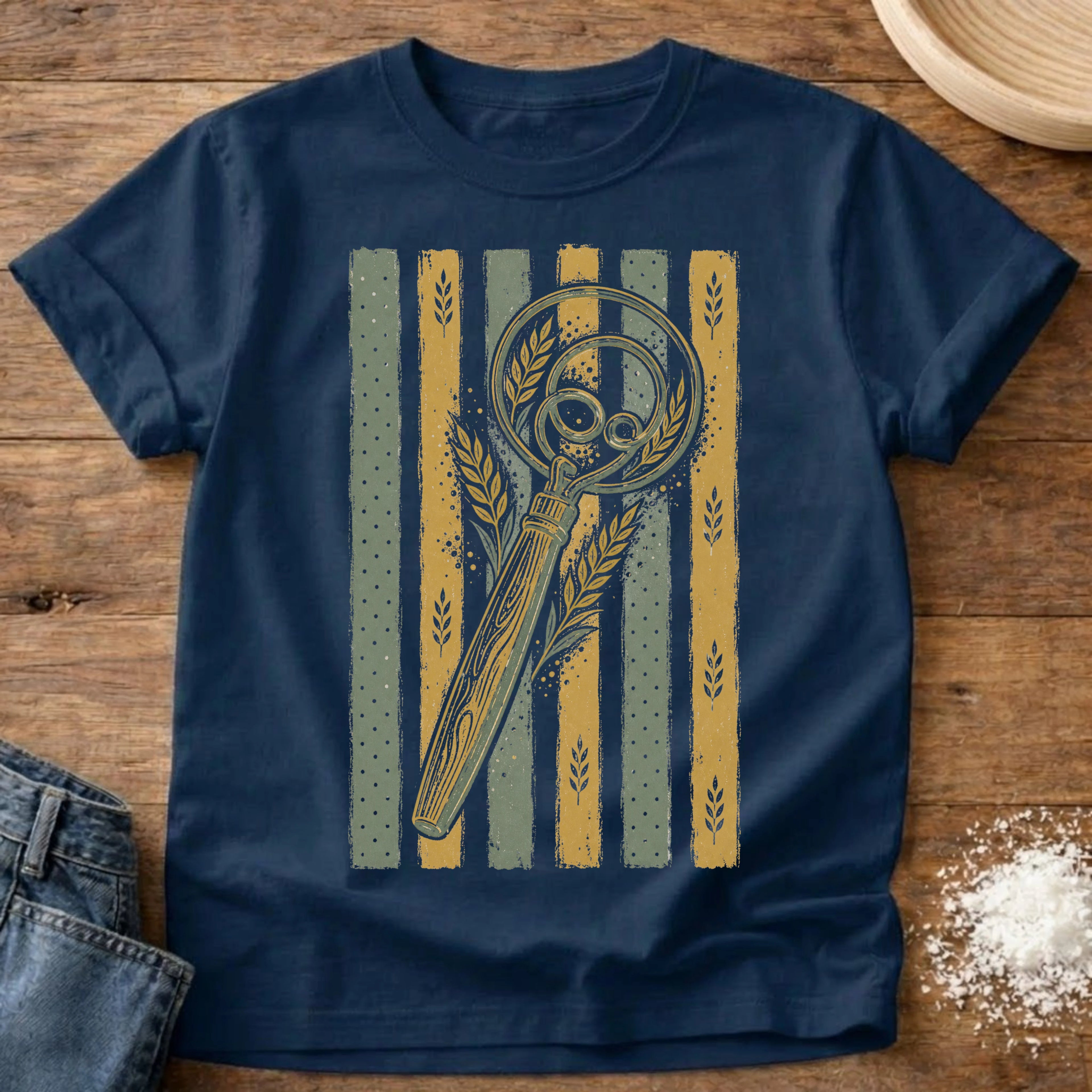 Knead More Fun Fall Dough Whisk t-shirt in Navy