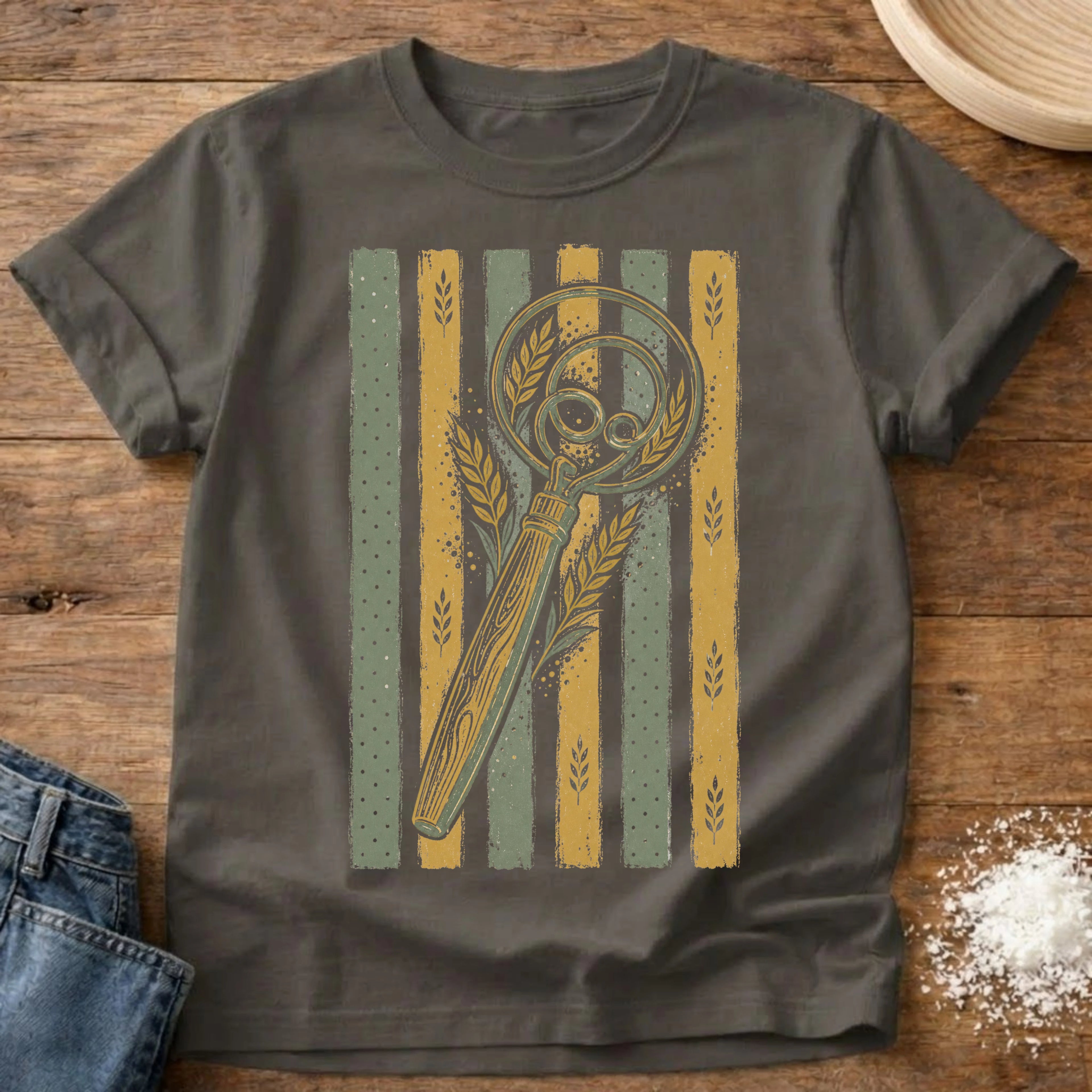 Knead More Fun Fall Dough Whisk t-shirt in Pepper