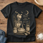 Knead More Fun Feed Your Starter Skeleton t-shirt in Black