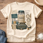 Knead More Fun Fermentation Research Department sourdough t-shirt in Ivory