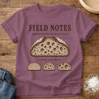 Knead More Fun Field Notes Crumb Edition sourdough t-shirt in Berry