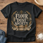 Knead More Fun Flour Dust Society sourdough t-shirt in Black