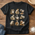 Knead More Fun Flour to Finish Goose sourdough t-shirt in Black