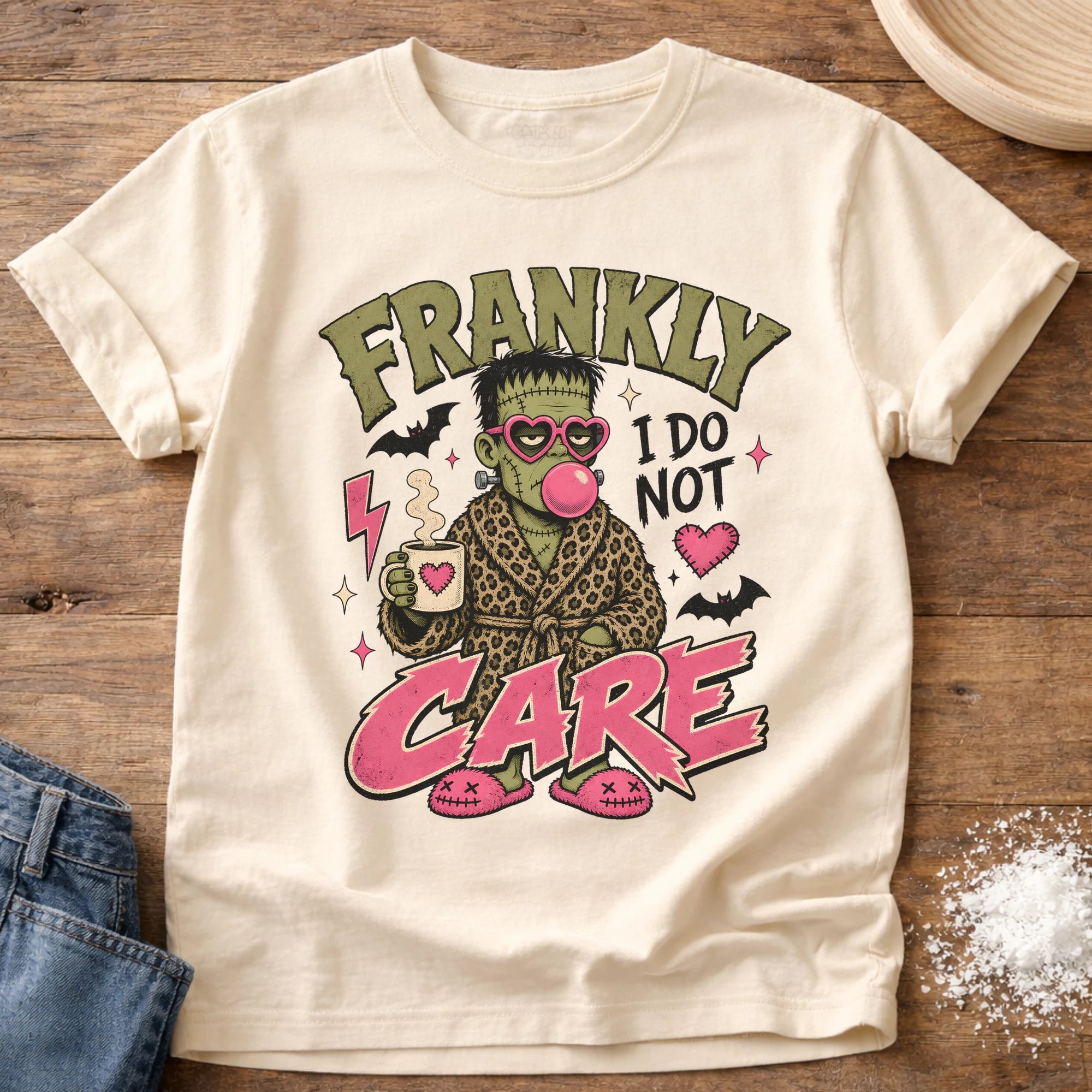 Knead More Fun frankly I do not care Halloween t-shirt in Ivory
