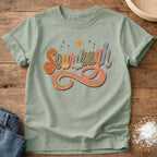 Knead More Fun Groovy Sourdough retro tee in Bay