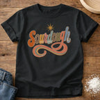 Knead More Fun Groovy Sourdough retro tee in Black