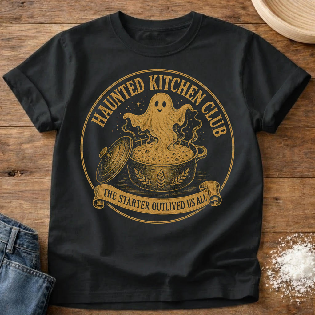 Knead More Fun Haunted Kitchen Club t-shirt in Black