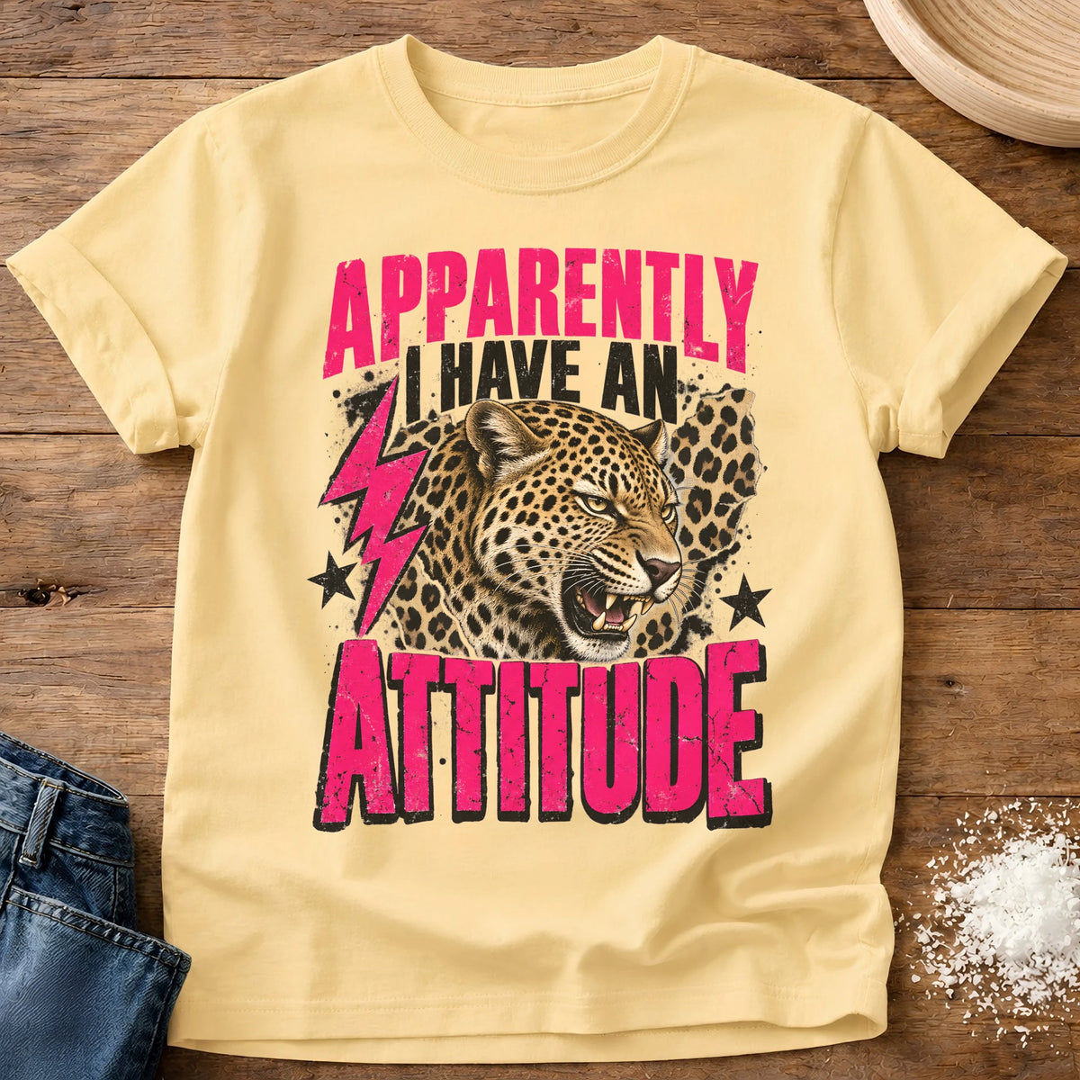 Knead More Fun Have An Attitude t-shirt in Butter