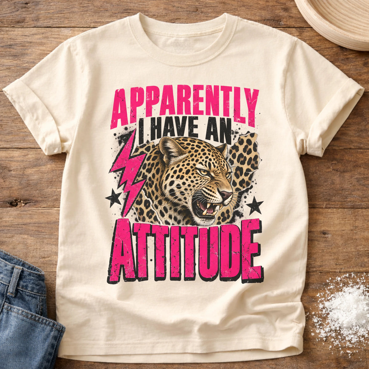 Knead More Fun Have An Attitude t-shirt in Ivory
