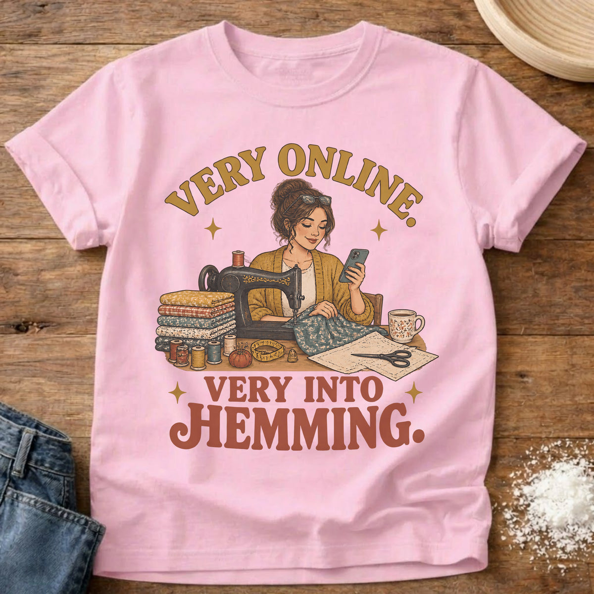 Knead More Fun Hemming Era hemming t-shirt in Blossom