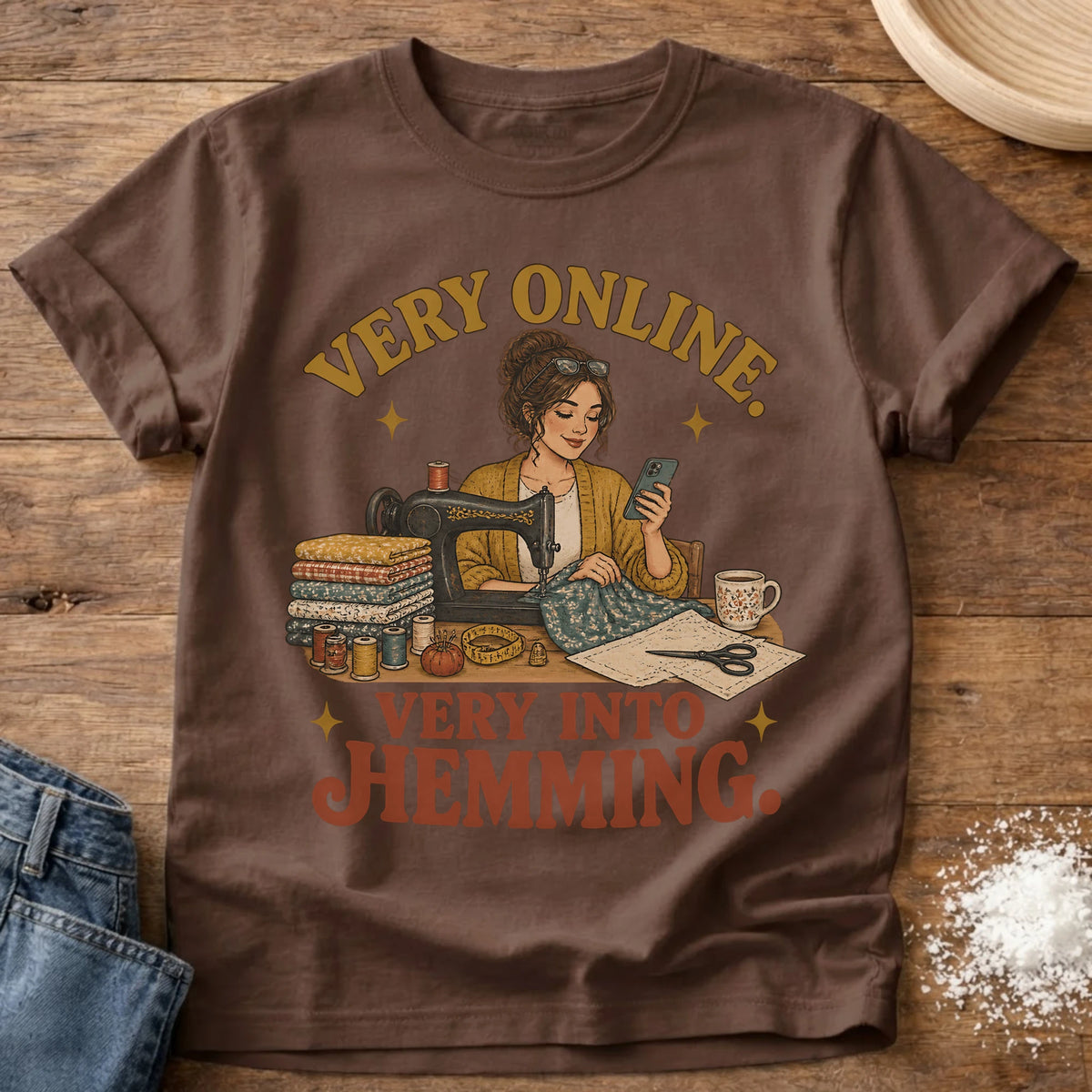 Knead More Fun Hemming Era hemming t-shirt in Espresso