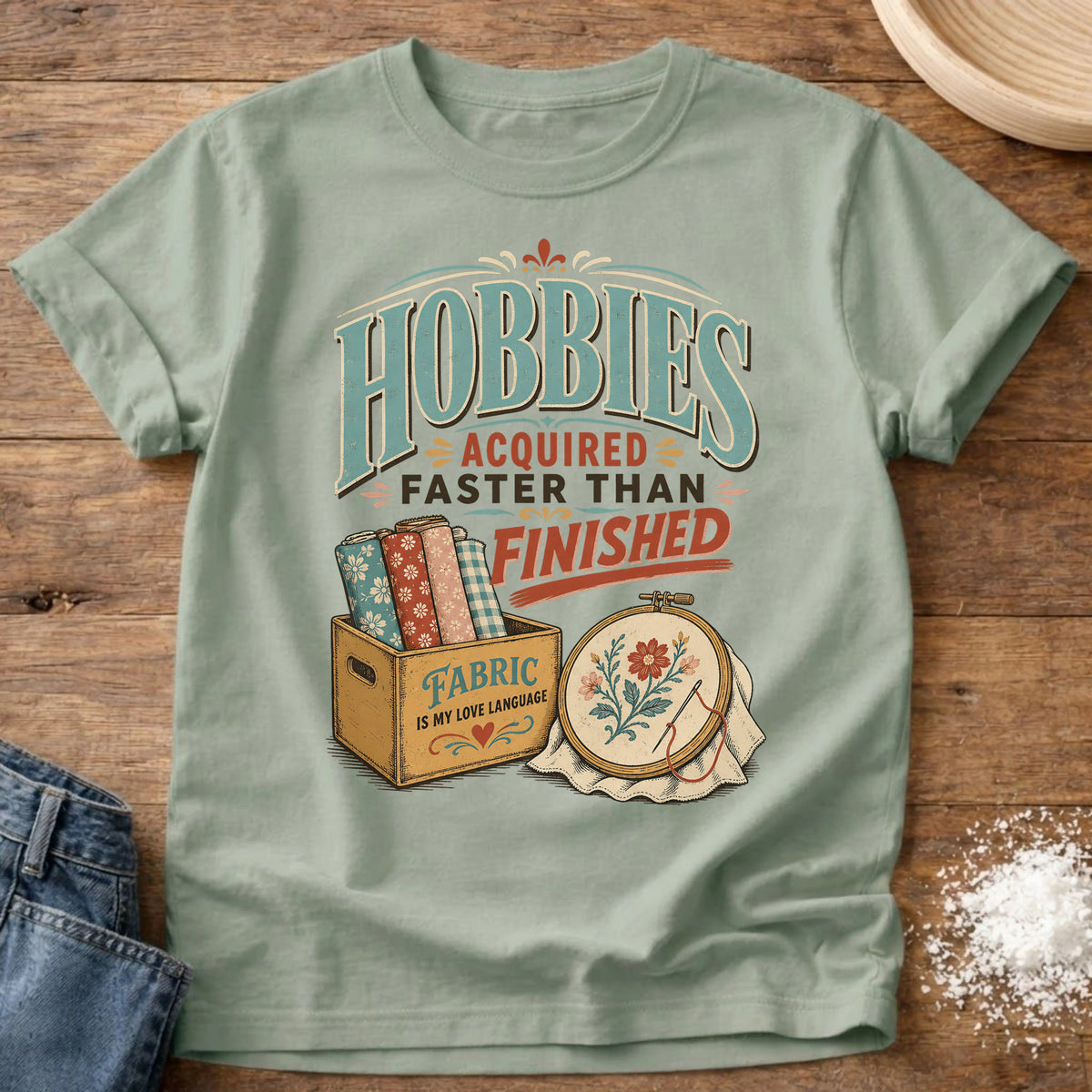 Knead More Fun Hobbies Acquired homebody t-shirt in Bay