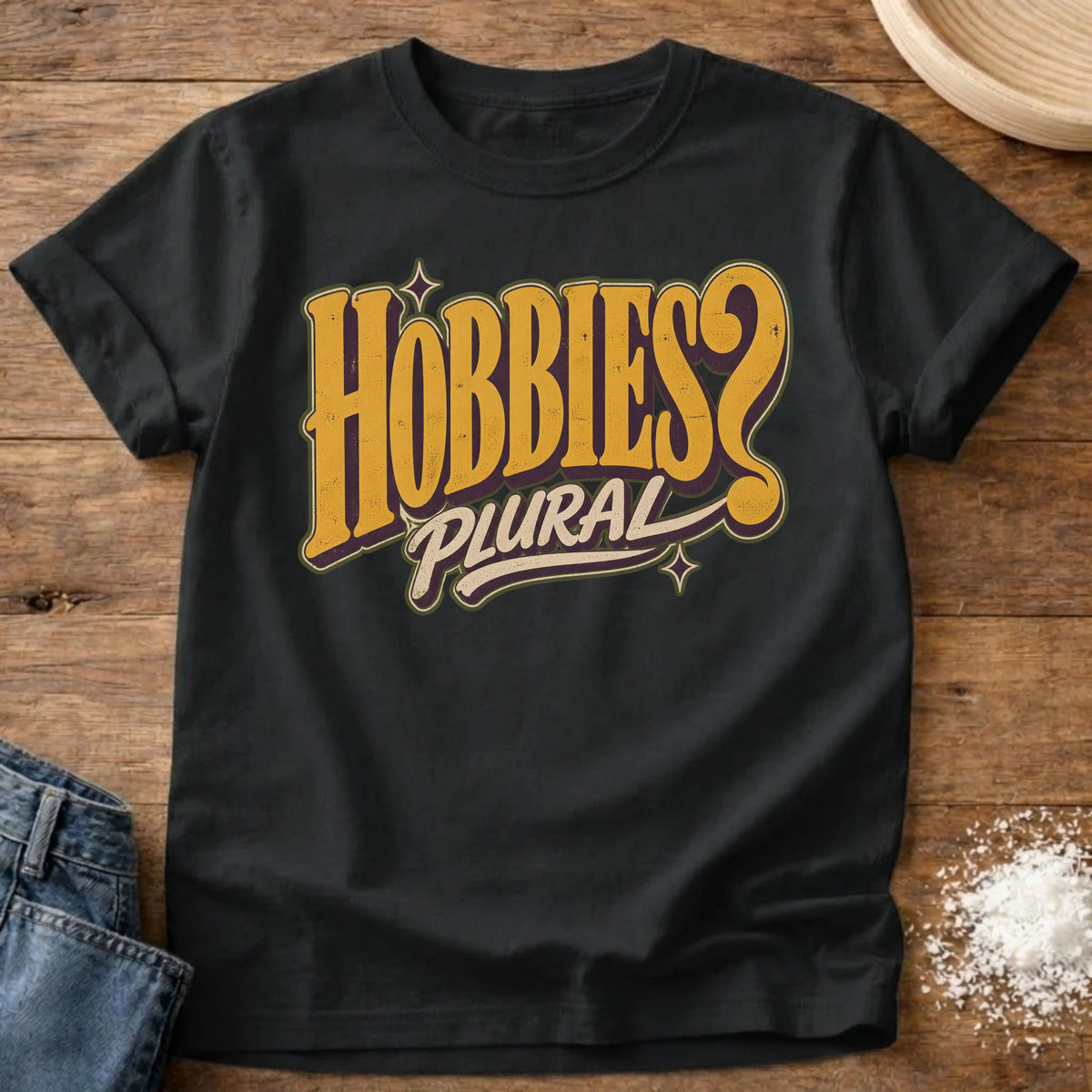 Knead More Fun Hobbies Plural grannycore t-shirt in Black