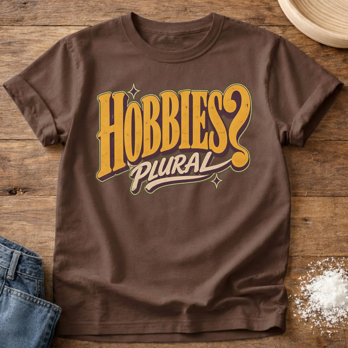 Knead More Fun Hobbies Plural grannycore t-shirt in Espresso