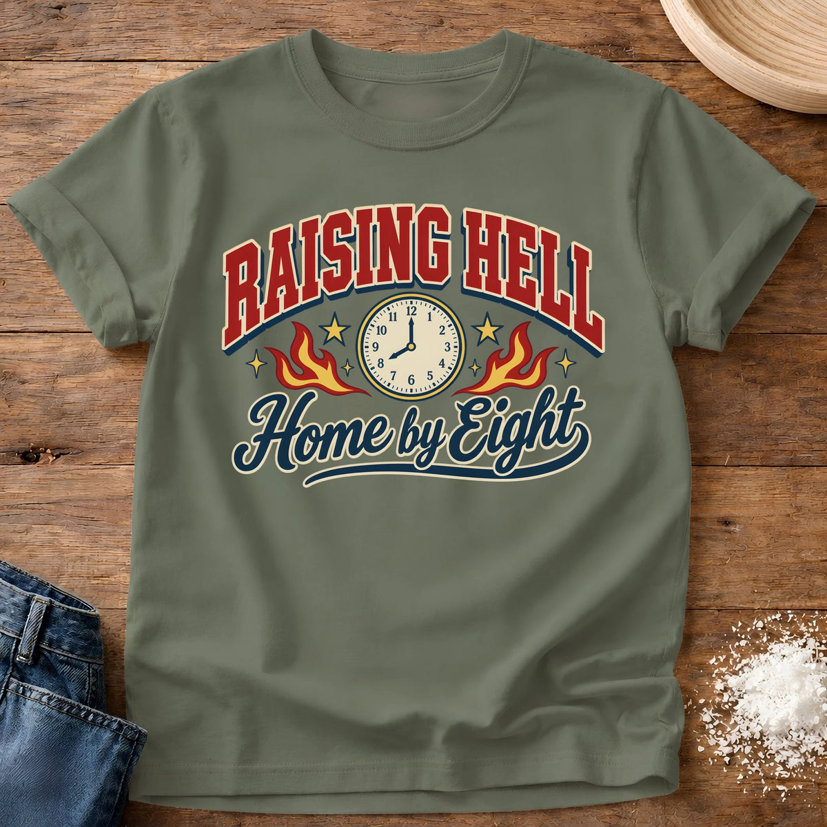 Knead More Fun Home By Eight t-shirt in Moss