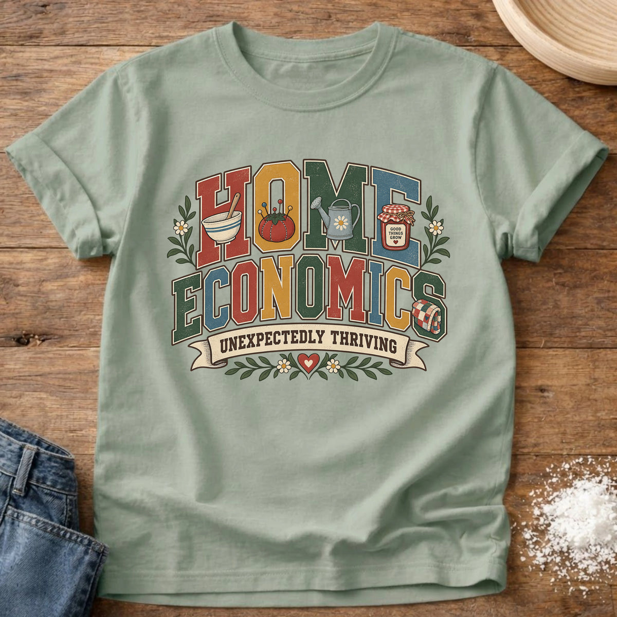Knead More Fun Home Ec home economics t-shirt in Bay