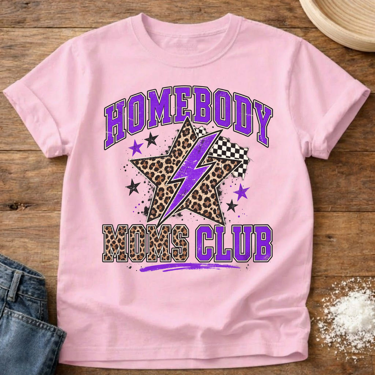 Knead More Fun Homebody Mom's Club t-shirt in Blossom