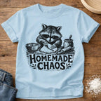 Knead More Fun Homemade Chaos Raccoon sourdough t-shirt in Chambray