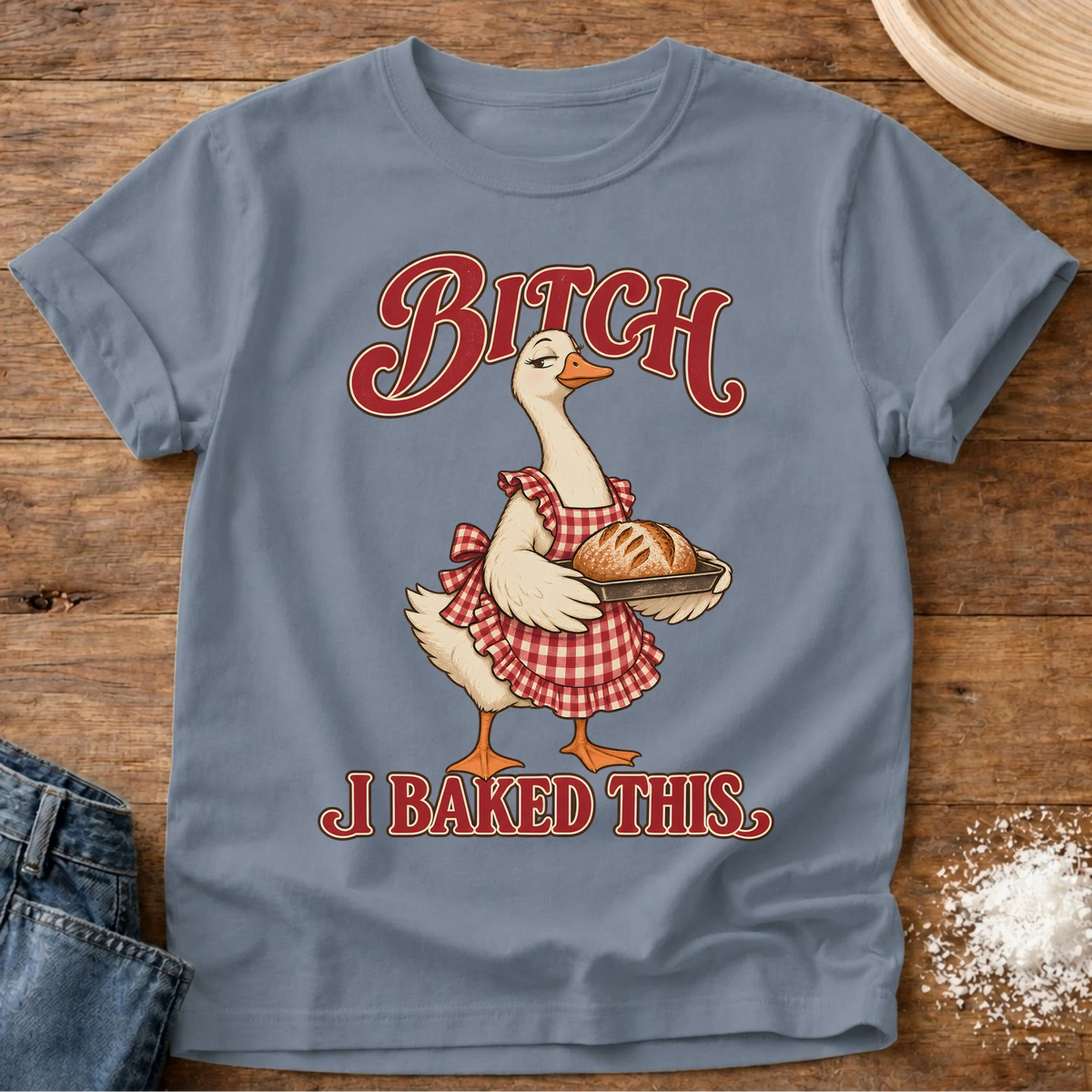 Knead More Fun I Baked This t-shirt in Blue Jean