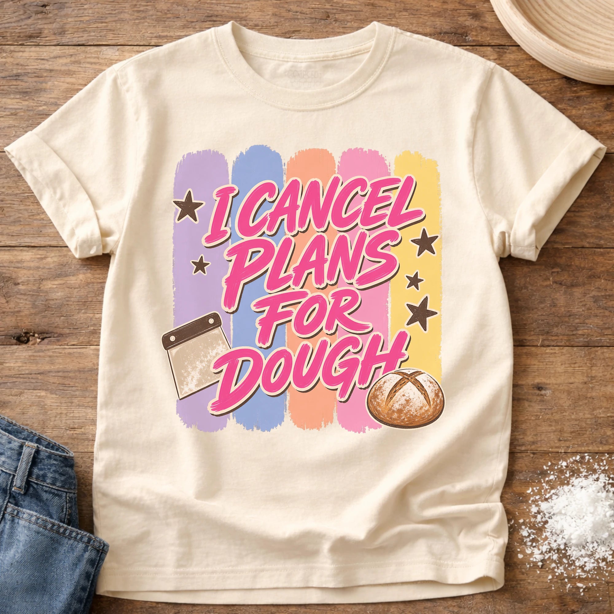 I Cancel Plans Sourdough T-Shirt Ivory