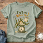 Knead More Fun I'm Fine Frog sourdough t-shirt in Bay
