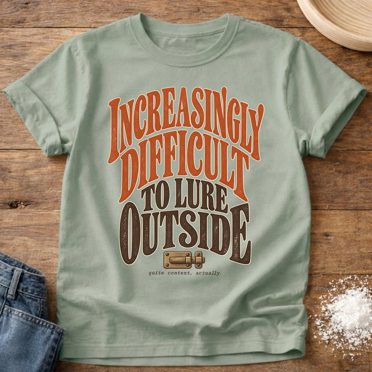 Knead More Fun Increasingly Difficult Outside t-shirt in Bay