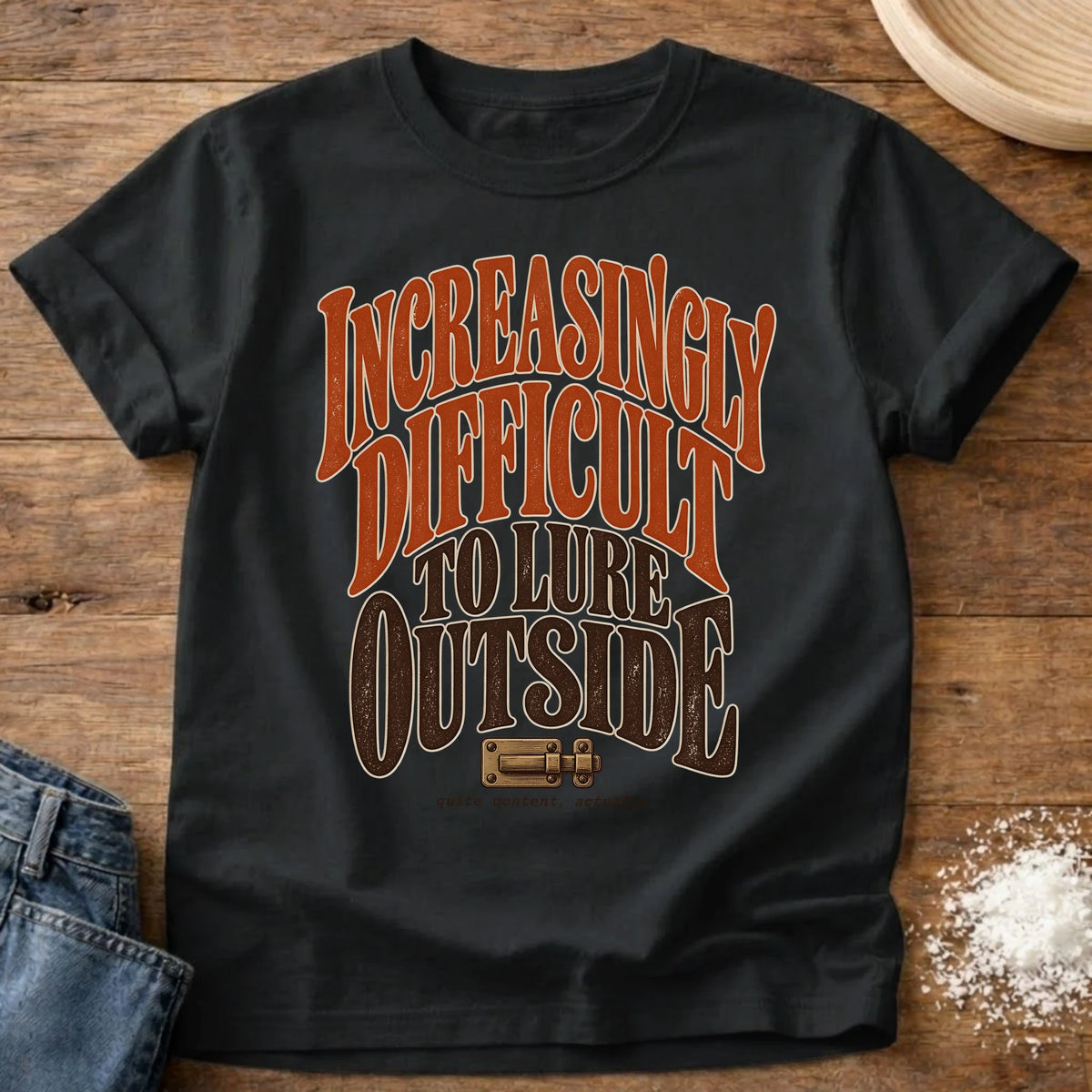 Knead More Fun Increasingly Difficult Outside t-shirt in Black