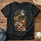 Knead More Fun It's a Process vintage sourdough t-shirt in Black