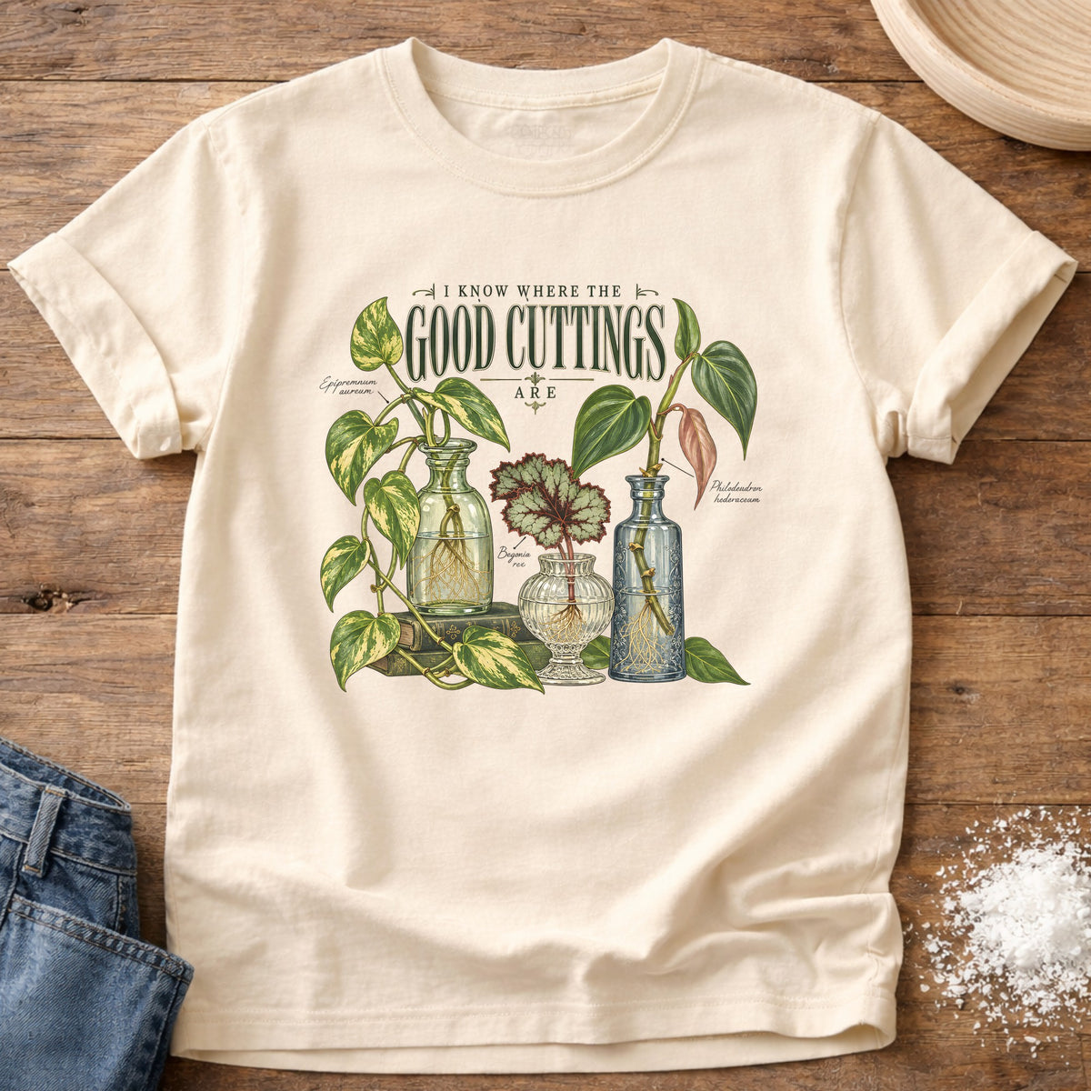 Knead More Fun Good Cuttings graphic t-shirt in Ivory